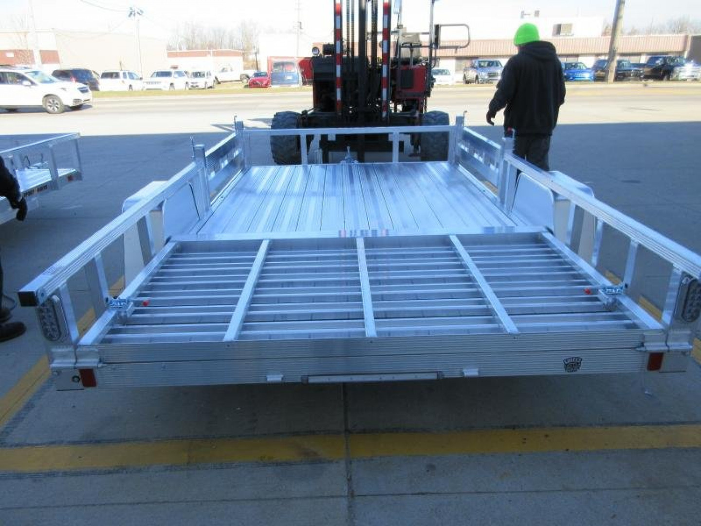 New 2026 Sport Haven 7'X12' DELUXE ALUMINUM W/ATV RAMP SIDES ATV Trailer