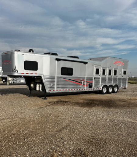 Used 2021 Bloomer 4 Horse Living Quarters Horse Trailer