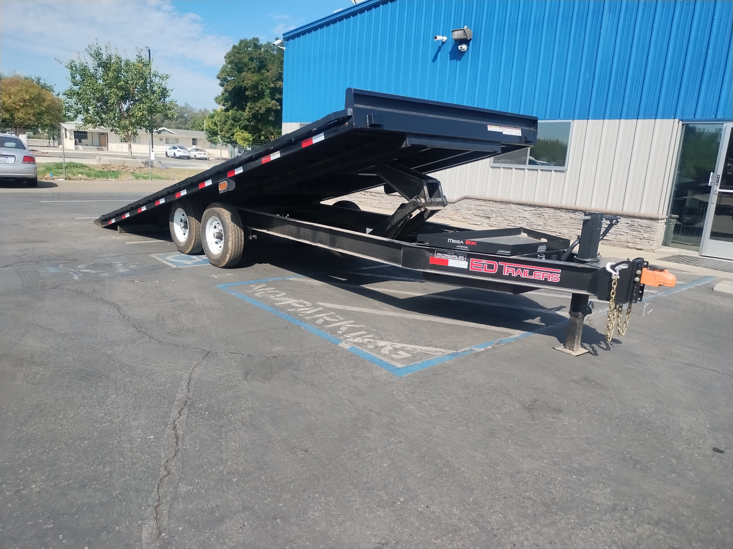 New 2025 ED 8.5x22' Power Tilt Deckover Equipment Trailer 14k