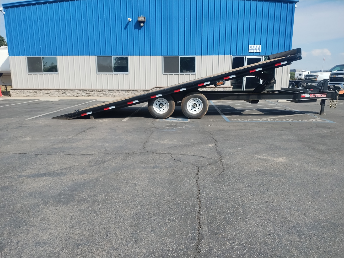 New 2025 ED 8.5x22' Power Tilt Deckover Equipment Trailer 14k