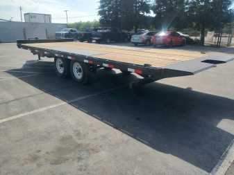 New 2025 ED 8.5x22' Power Tilt Deckover Equipment Trailer 14k