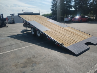 New 2025 ED 8.5x22' Power Tilt Deckover Equipment Trailer 14k