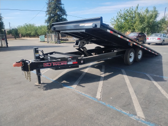 New 2025 ED 8.5x22' Power Tilt Deckover Equipment Trailer 14k