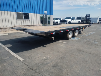 New 2025 ED 8.5x22' Power Tilt Deckover Equipment Trailer 14k