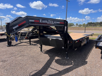 New 2026 East Texas Trailers 102x24ft Gooseneck Tilt Flatbed Trailer