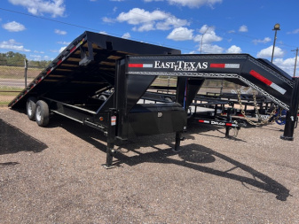 New 2026 East Texas Trailers 102x24ft Gooseneck Tilt Flatbed Trailer