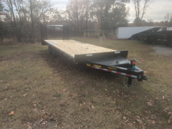 New 2026 Big Tex 24' 16OA 17.5K Flat Bed Trailer w/ Fold Up Ramps