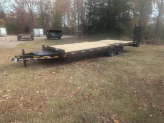 New 2026 Big Tex 24' 16OA 17.5K Flat Bed Trailer w/ Fold Up Ramps