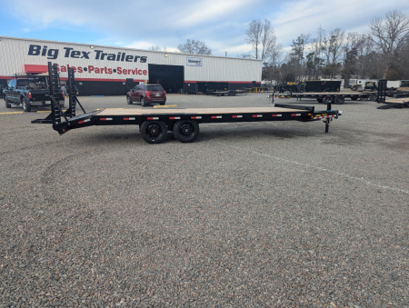New 2026 Big Tex 24' 16OA 17.5K Flat Bed Trailer w/ Fold Up Ramps