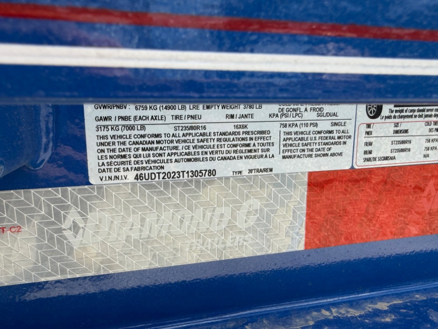 New 2026 Diamond C Trailers HDT 207 Package 20'X82" Equipment Trailer