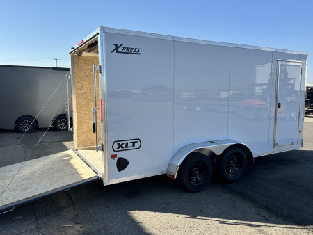 New 2026 ALCOM 7X16 7k Aliminum Cargo / Enclosed Trailer White