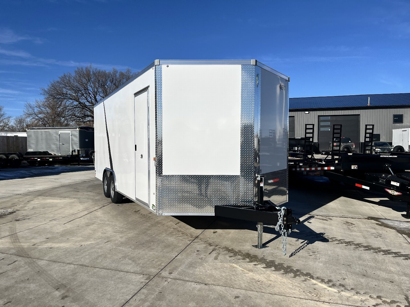 New NEW 2026 AERO 8.5x20 +2’V, 7’ TALL, QUALITY Enclosed Rear Ramp Car Hauler Cargo Trailer