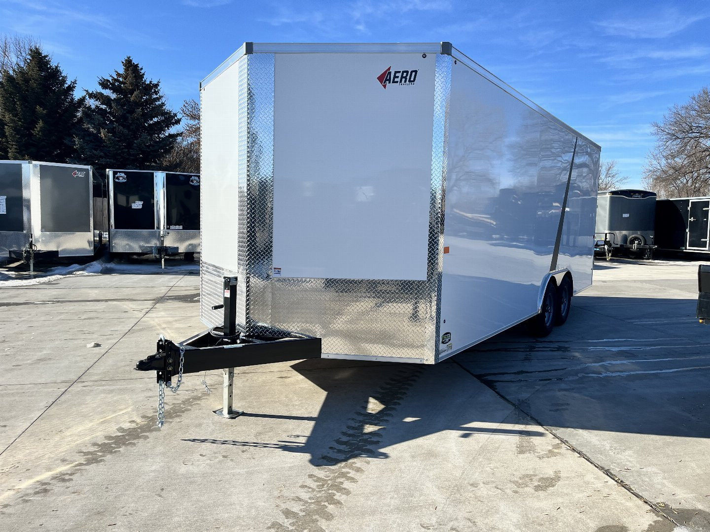 New NEW 2026 AERO 8.5x20 +2’V, 7’ TALL, QUALITY Enclosed Rear Ramp Car Hauler Cargo Trailer