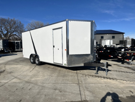 New NEW 2026 AERO 8.5x20 +2’V, 7’ TALL, QUALITY Enclosed Rear Ramp Car Hauler Cargo Trailer