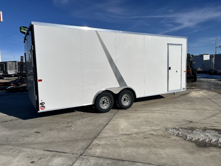 New NEW 2026 AERO 8.5x20 +2’V, 7’ TALL, QUALITY Enclosed Rear Ramp Car Hauler Cargo Trailer