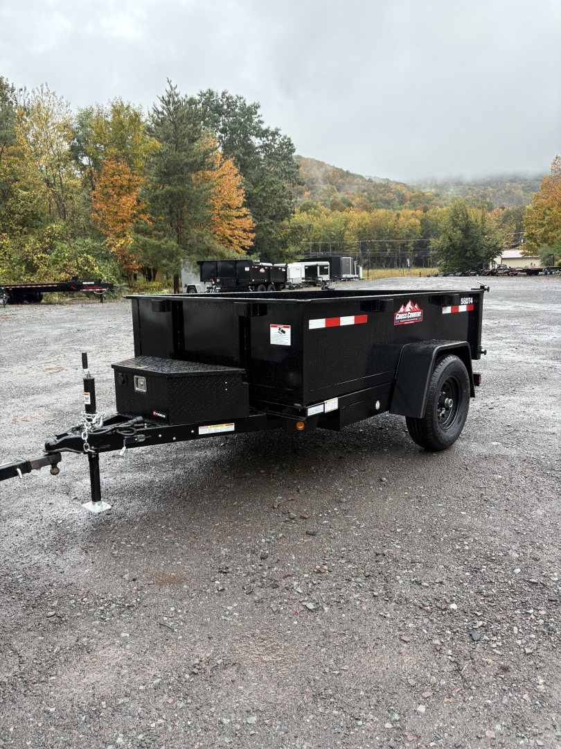 New 2025 Cross Country Manufacturing 5x8 6K Dump Trailer with Standard Tailgate