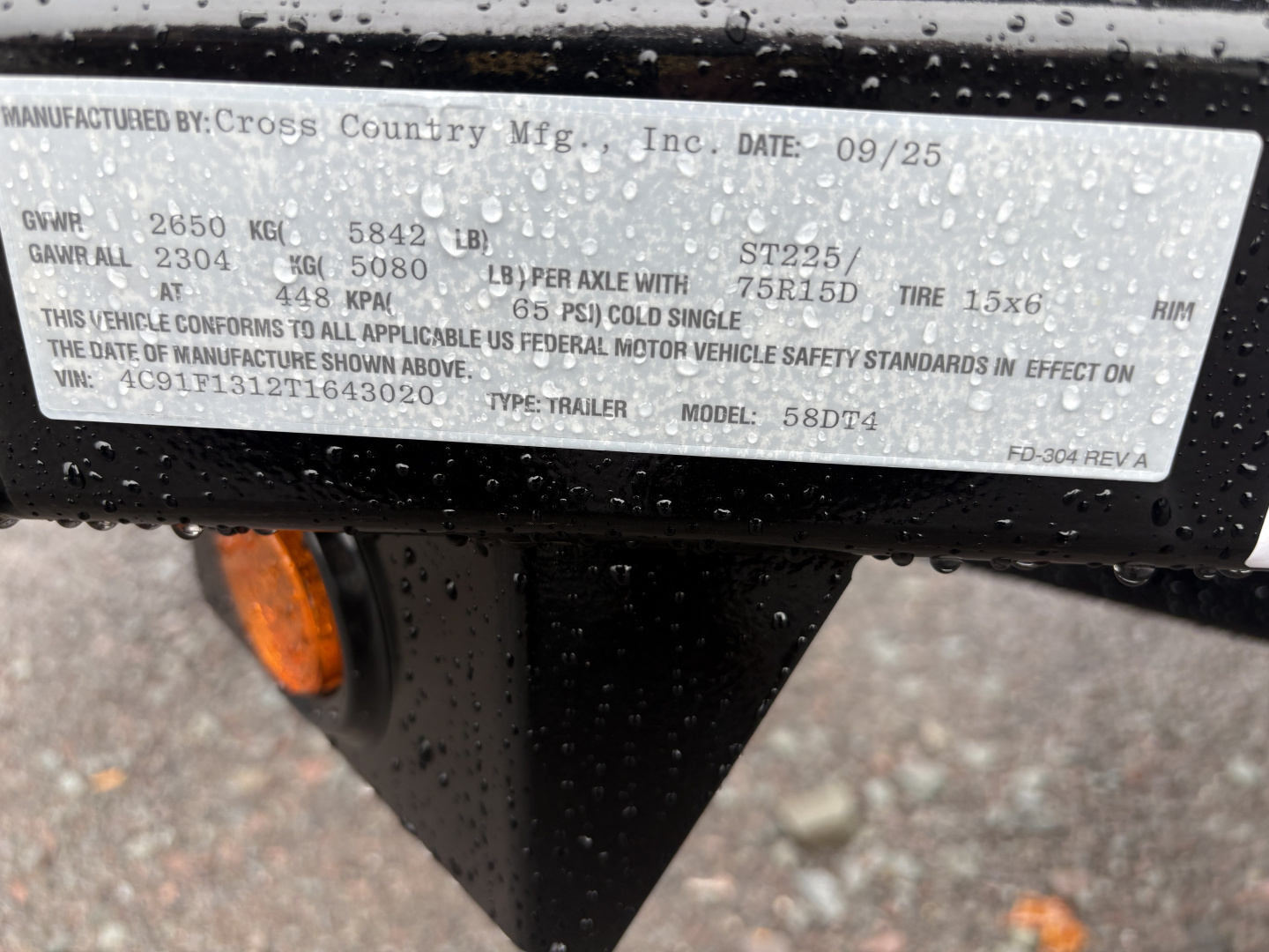 New 2025 Cross Country Manufacturing 5x8 6K Dump Trailer with Standard Tailgate