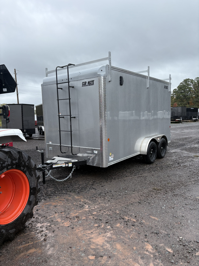 New 2026 Car Mate Trailers 7x14 7K 80" Interior Height Contractor with Rear Double Doors