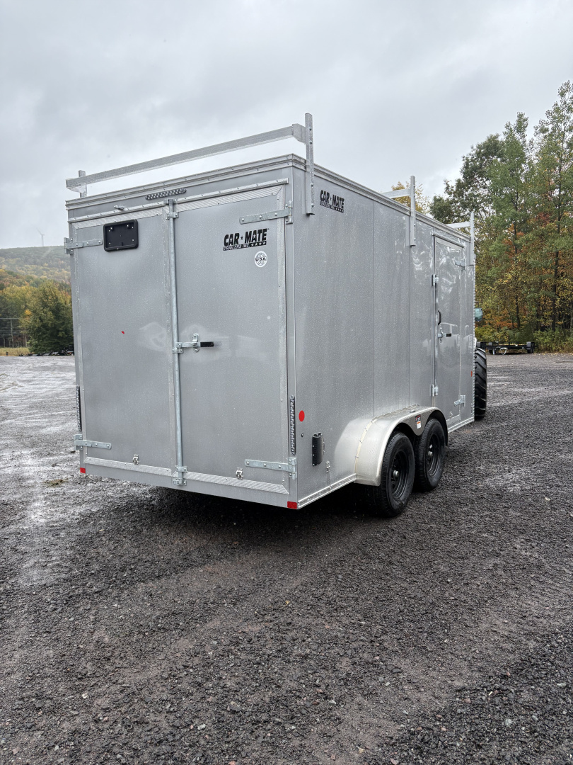 New 2026 Car Mate Trailers 7x14 7K 80" Interior Height Contractor with Rear Double Doors