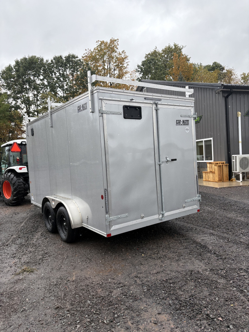 New 2026 Car Mate Trailers 7x14 7K 80" Interior Height Contractor with Rear Double Doors
