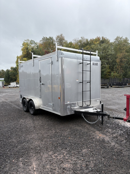 New 2026 Car Mate Trailers 7x14 7K 80" Interior Height Contractor with Rear Double Doors