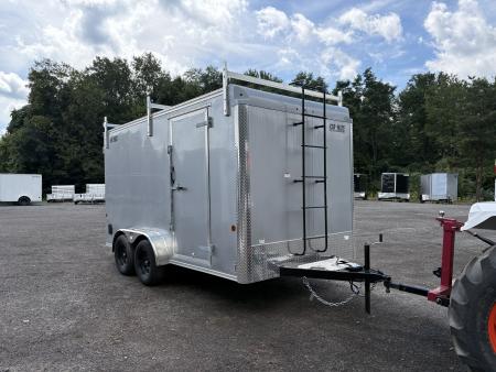New 2026 Car Mate Trailers 7x14 7K 80  Interior Height Contractor with Rear Double Doors