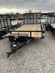 New 2026 H&H 82 x14' 5k Brake Rail Side Utility Trailer