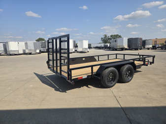 New 2026 H&H 82 x14' 7k Rail Side Utility Trailer