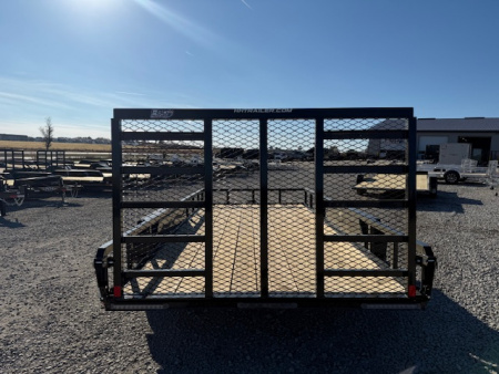 New 2026 H&H Black 82"x16' 7k Rail Side Utility Trailer