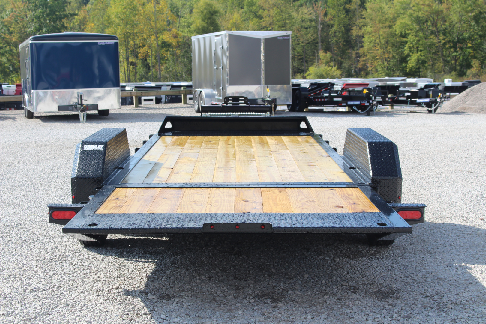 New 2026 Moritz 7' x 14' + 6' Low Pro - Hydraulic Power Tail - Equipment Trailer - 16000# GVW
