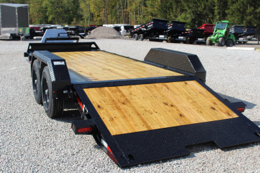 New 2026 Moritz 7' x 14' + 6' Low Pro - Hydraulic Power Tail - Equipment Trailer - 16000# GVW