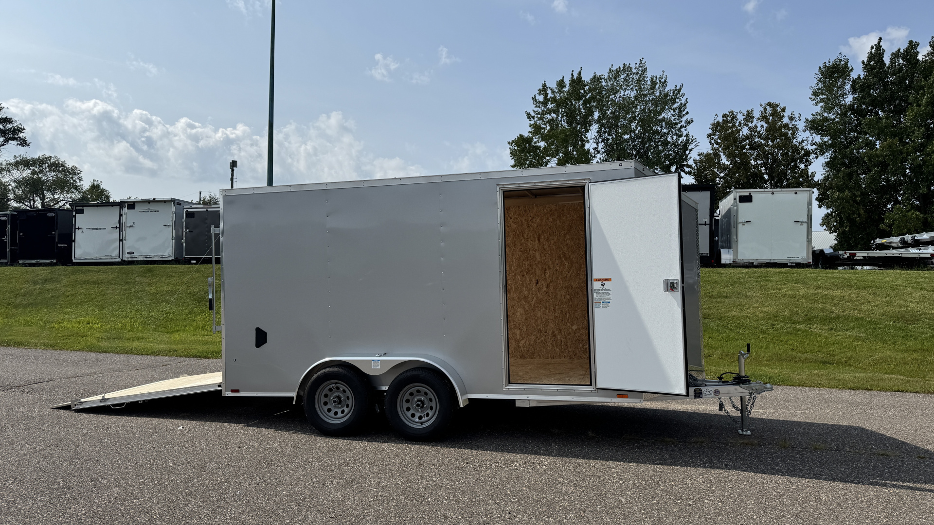 Trailer Rear Door Ramp New Lightning 7x14 Aluminum Enclosed Trailer - Rear ramp door! for sale ...