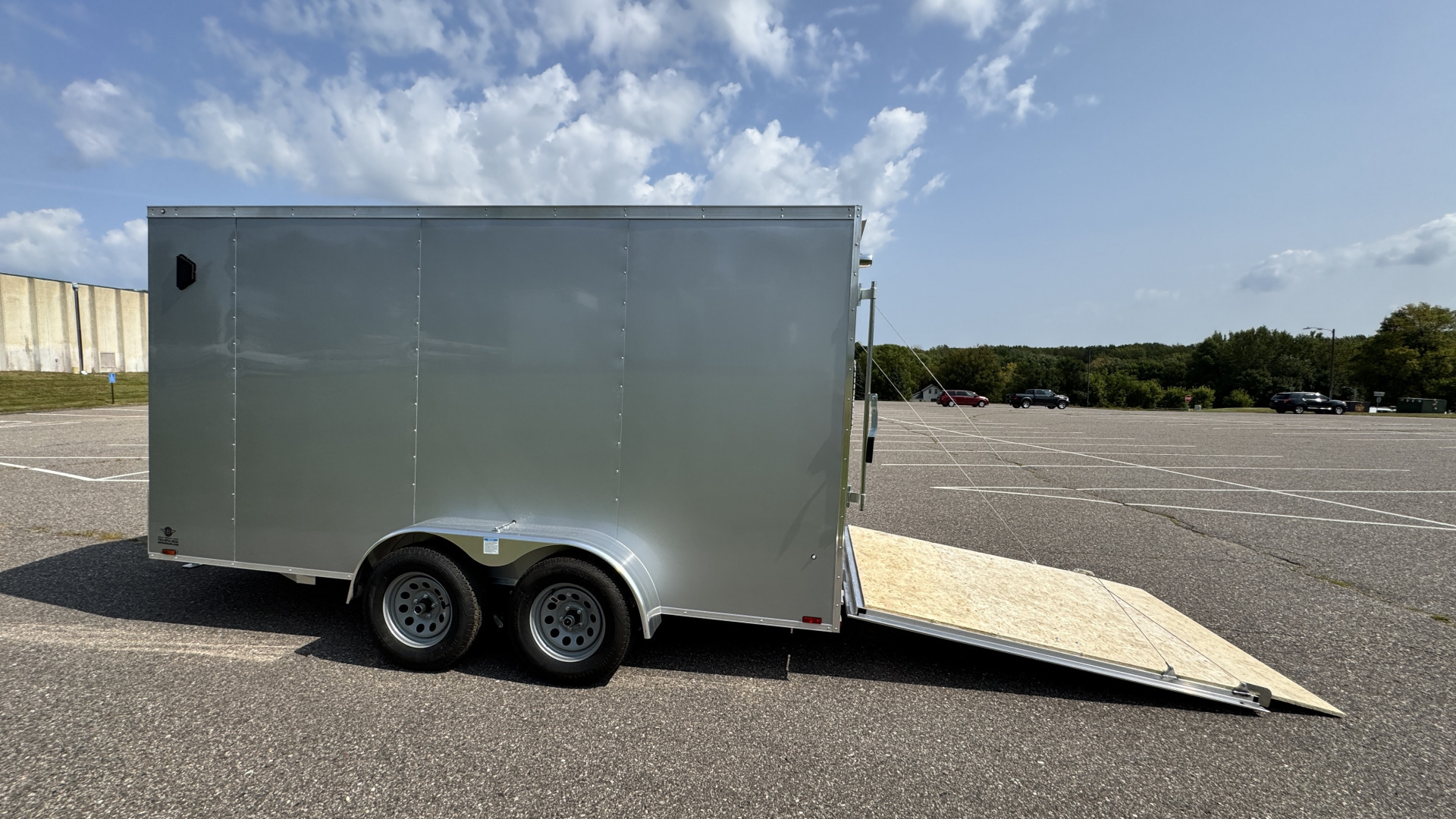 Trailer Rear Door Ramp New Lightning 7x14 Aluminum Enclosed Trailer - Rear ramp door! for sale ...