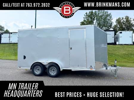 New Lightning 7x14 Aluminum Enclosed Trailer - Rear ramp door!
