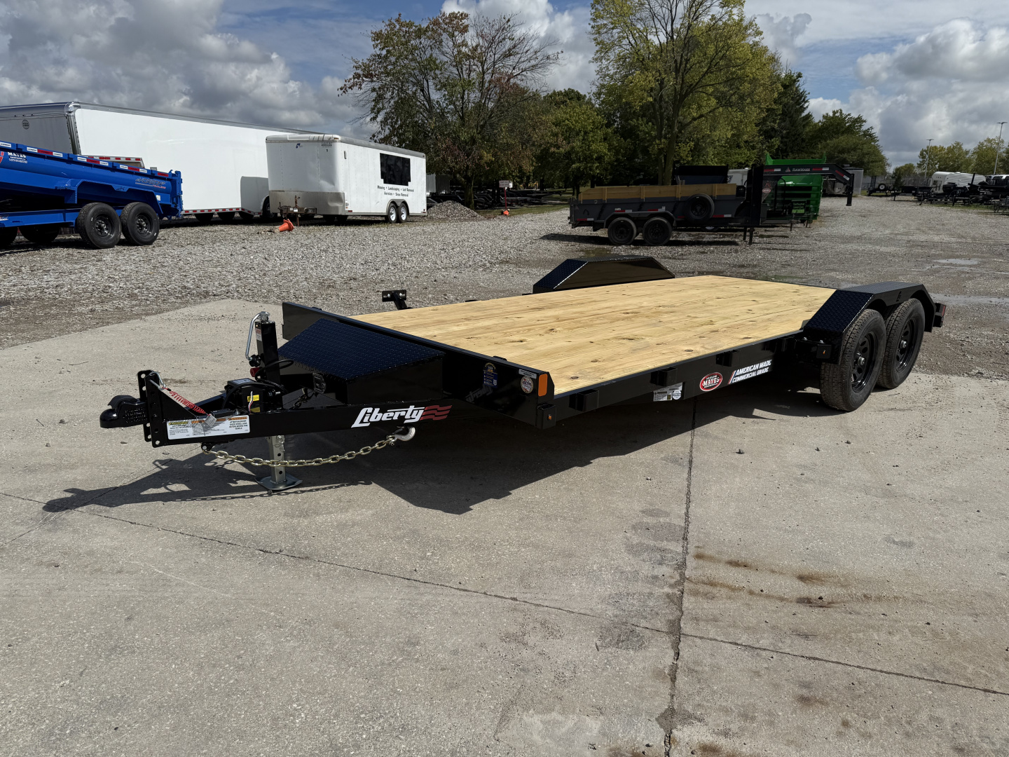 New 2026 Liberty LC7K83X18C4DT Car Hauler 83X18 TA (GVW:7000) MIDNIGHT BLACK