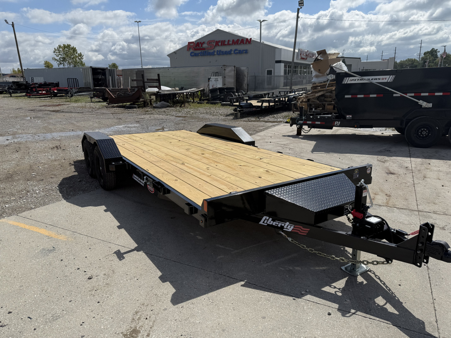 New 2026 Liberty LC7K83X18C4DT Car Hauler 83X18 TA (GVW:7000) MIDNIGHT BLACK