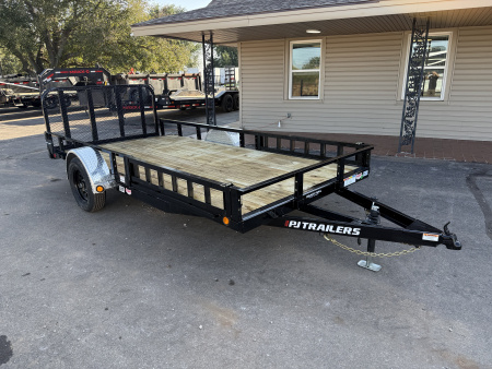 New 2026 PJ 77 x14' Single Axle Utility Trailer - U7