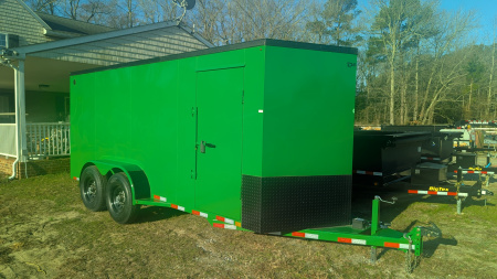 New 2025 Delco Trailers 23102 6'8 X 16' ENCLOSED V RAMP 14K Cargo / Enclosed Trailer