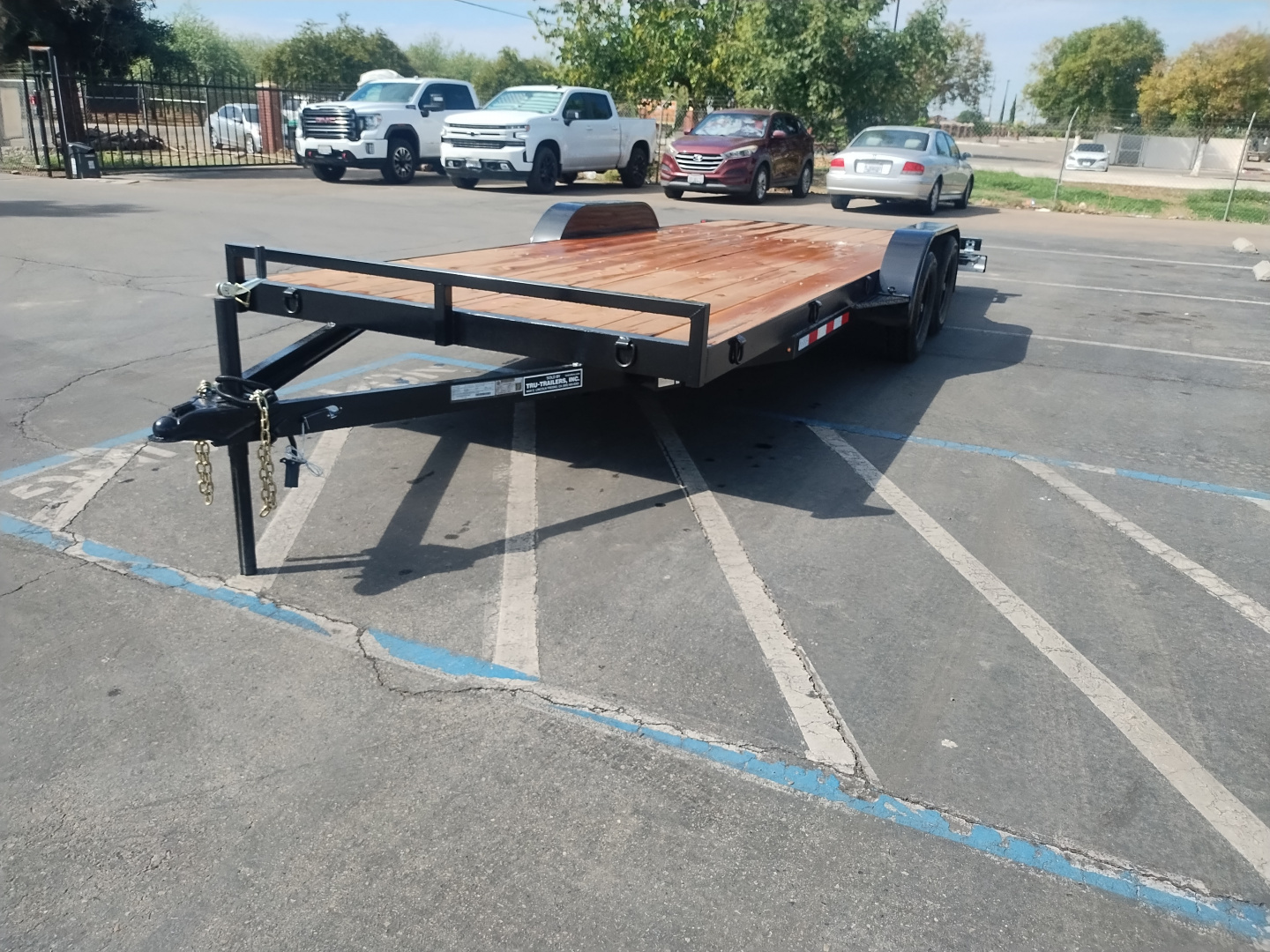 New 2025 TRU 7'x20' Straight Deck Removable Fenders Car / Racing Trailer 7k