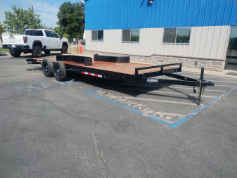 New 2025 TRU 7'x20' Straight Deck Removable Fenders Car / Racing Trailer 7k