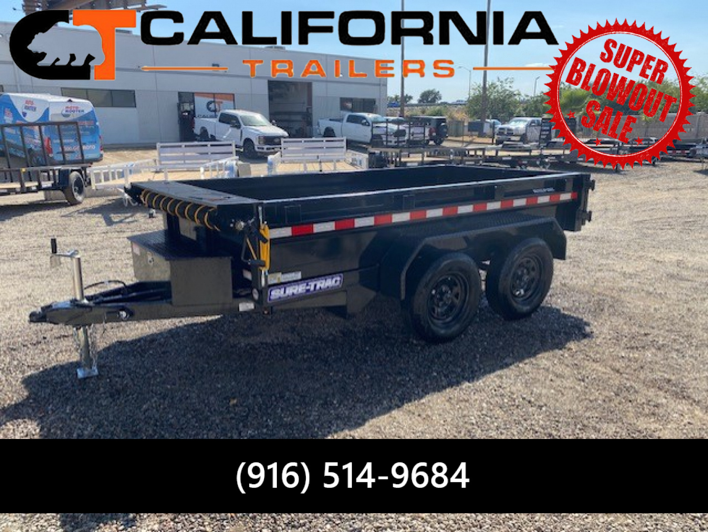 New 5x10 Tandem Axle 7K Dump Trailer