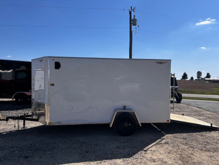 New 2025 H&H Trailers 6X12 6' INTERIOR RAMP DOOR Cargo / Enclosed Trailer