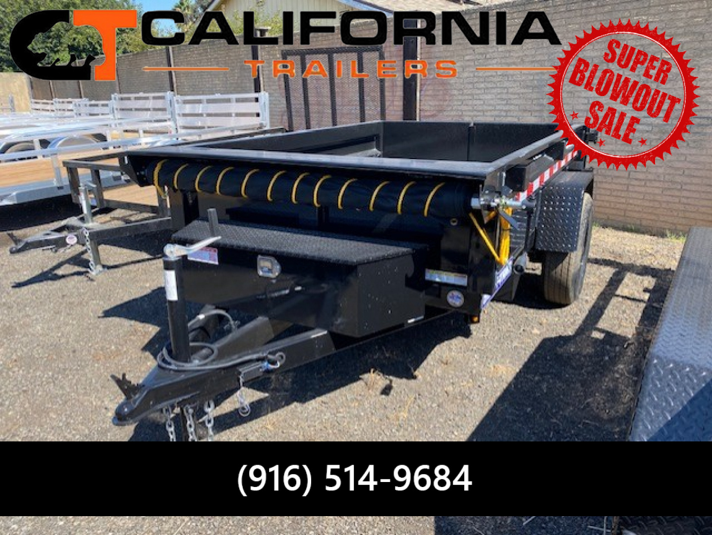 New 5x8 Single Axle 5K Dump Trailer