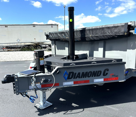 New Diamond C Trailers LPT207 - 14' (14,000 lb. GVWR) Telescoping HD, Spare, Dump Trailer