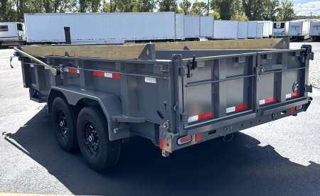 New Diamond C Trailers LPT207 - 14' (14,000 lb. GVWR) Telescoping HD, Spare, Dump Trailer