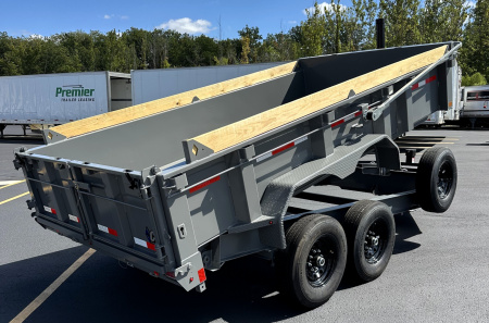 New Diamond C Trailers LPT207 - 14' (14,000 lb. GVWR) Telescoping HD, Spare, Dump Trailer