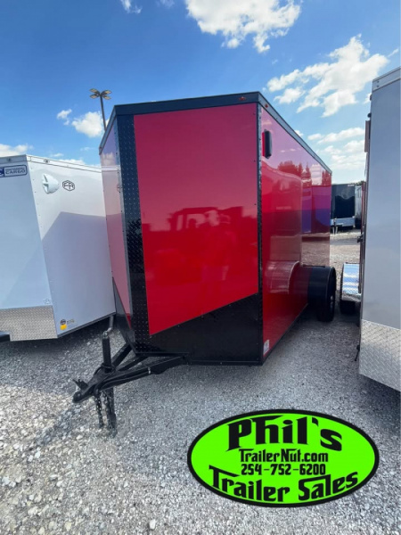 New 6X12 Cargo / Enclosed Trailer UPGRADED .080 SCREWLESS EXTERIOR & ALUMINUM WHEELS