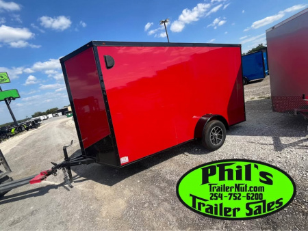 New 6X12 Cargo / Enclosed Trailer UPGRADED .080 SCREWLESS EXTERIOR & ALUMINUM WHEELS