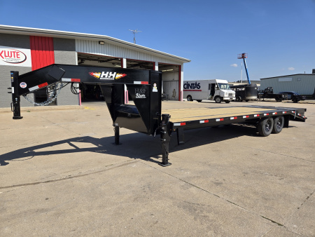 New 2026 H&H Trailers 102x20+5 Low Profile Dovetail Super Deluxe Ramps Gooseneck 15K Equipment Trailer