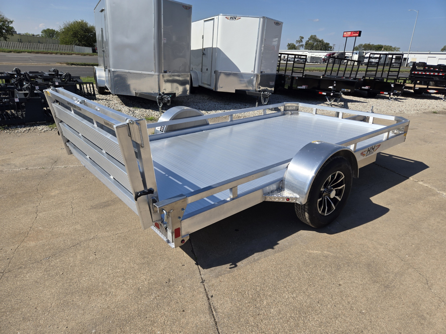New 2026 H&H Trailers 78x12 Aluminum Low Side 3K Utility Trailer